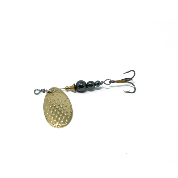 black lures for fishing trout Black Pearl (Gold Blade) Trout Spinner